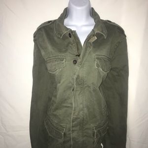Lucky Brand Womens L Olive Green Military Jacket❤️